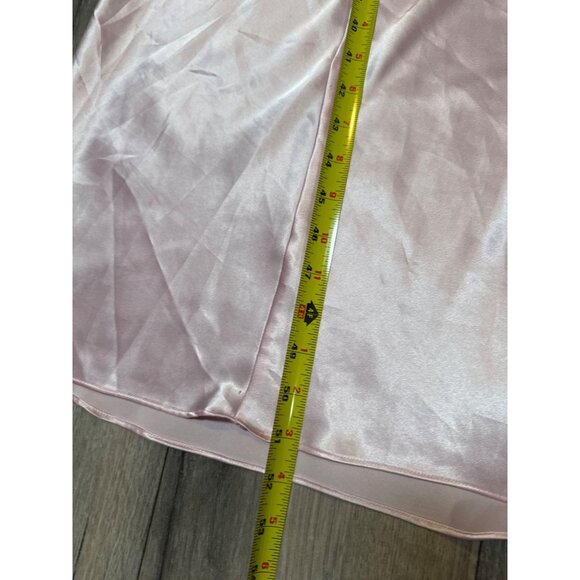 Vintage Womans M Style Pink Satin & Lace Long Nightgown Dress Croquette Whimsy - Picture 3 of 11